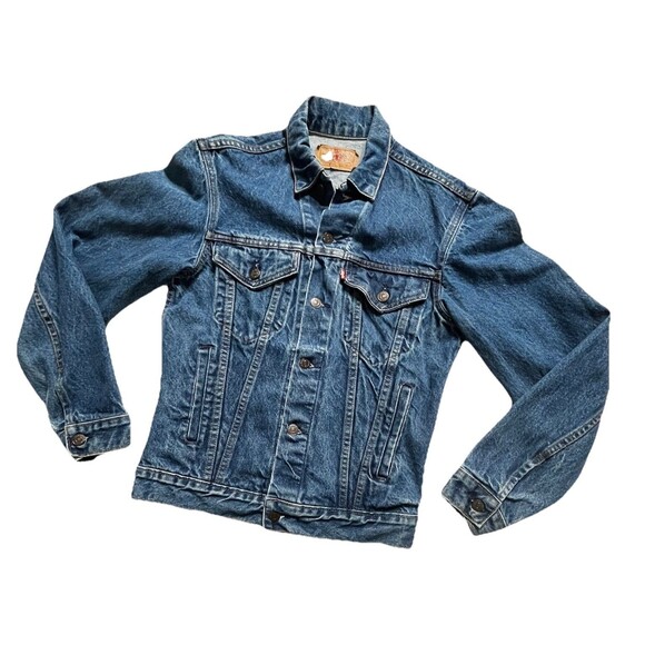 Levi's Jacket Mens Blue Denim Jeans Trucker Vintage 80s  38L ( Small ) - Picture 4 of 11